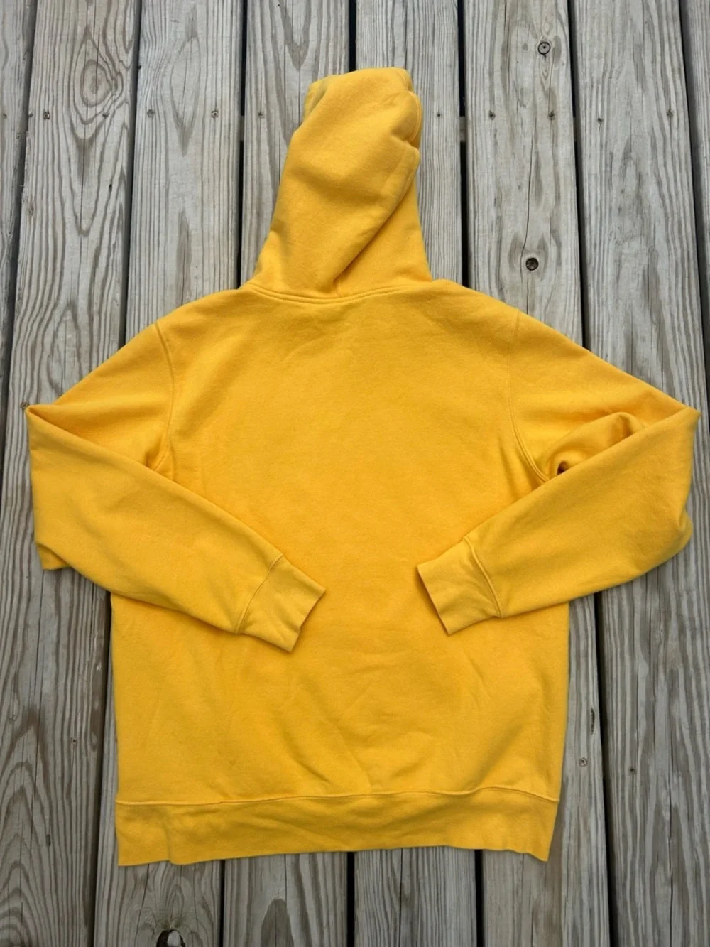 The North Face‎ Hoodie Yellow Pullover Big Logo Sweatshirt Men’s Medium EUC
